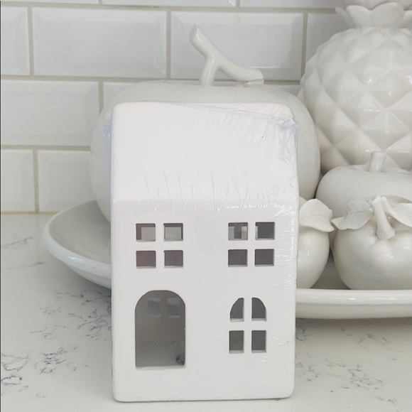 Target Other - White Ceramic Tall Light Up House